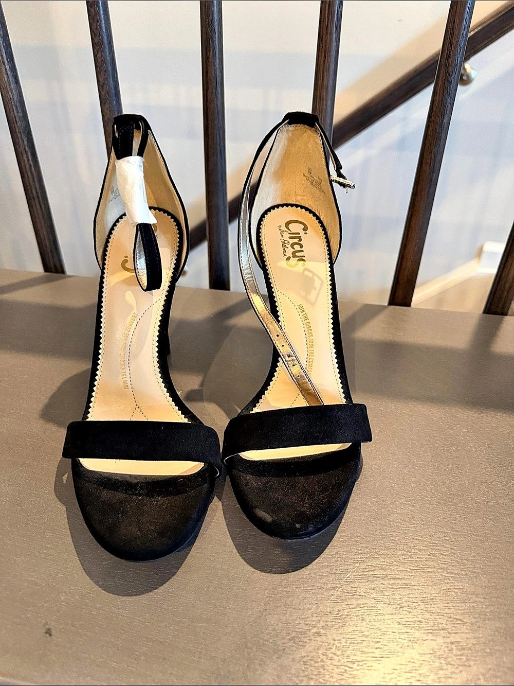 Circus by Sam Edelman Bria Stiletto Sandal Black Heels US 8.5